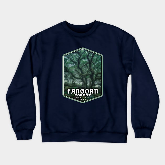 Fangorn Forest National Park Crewneck Sweatshirt by MindsparkCreative